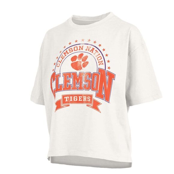 Clemson Stars Boxy Short Sleeve T-Shirt - Picture 1 of 4